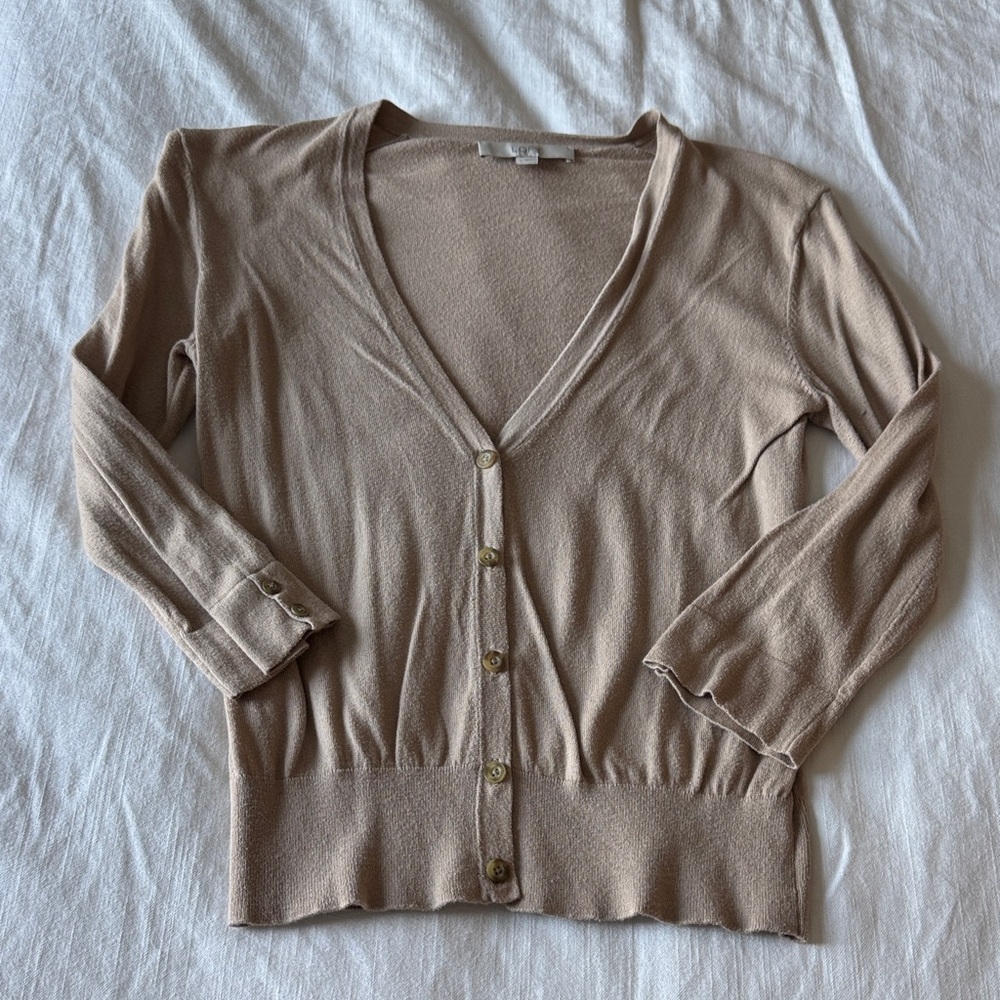 Women's Beige Cardigan Sweater